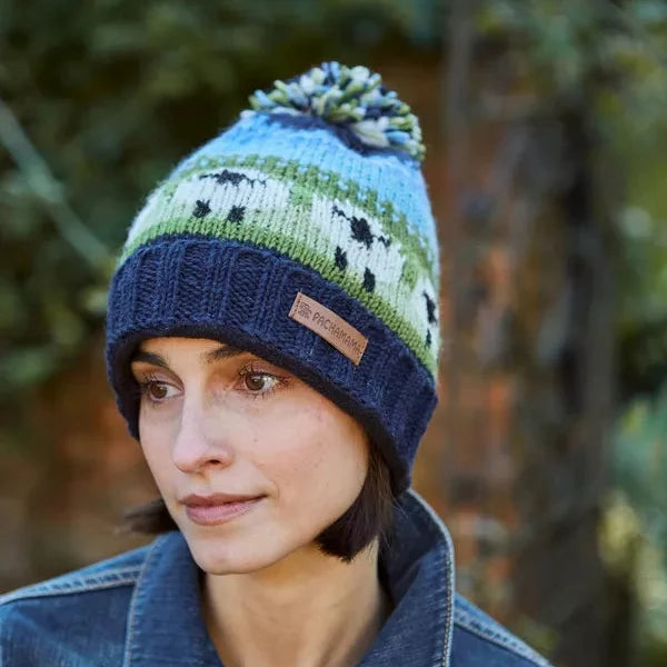Flock of sheep bobble hat