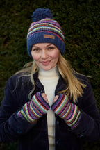 Denver Stripe Bobble Beanie
