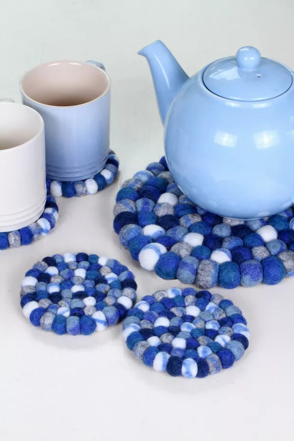Blue Pebble Coaster