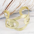 Gold Beaten Ring Cuff