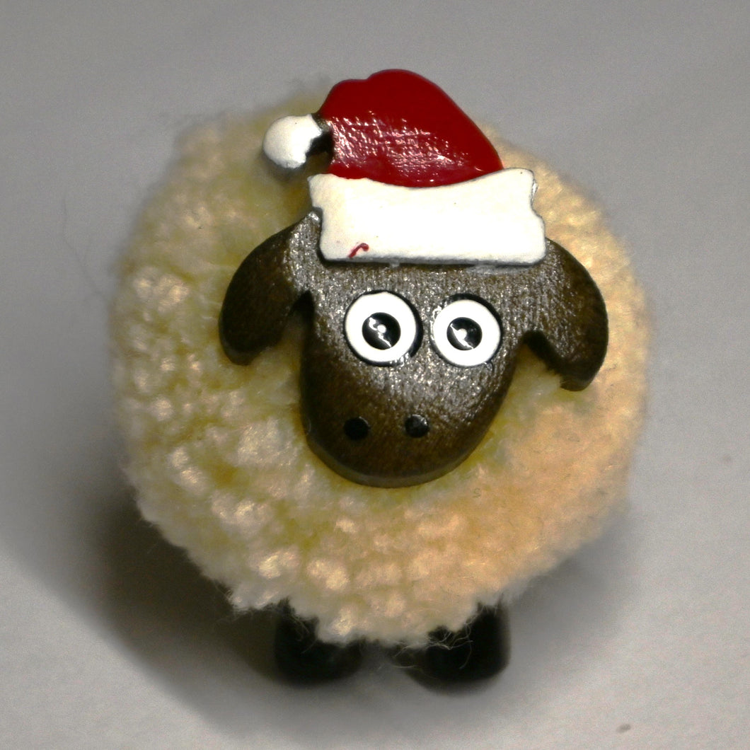 Santa Pom Pom Sheep Small