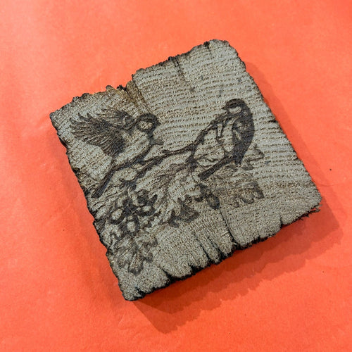 Blue Tit Oak Coaster