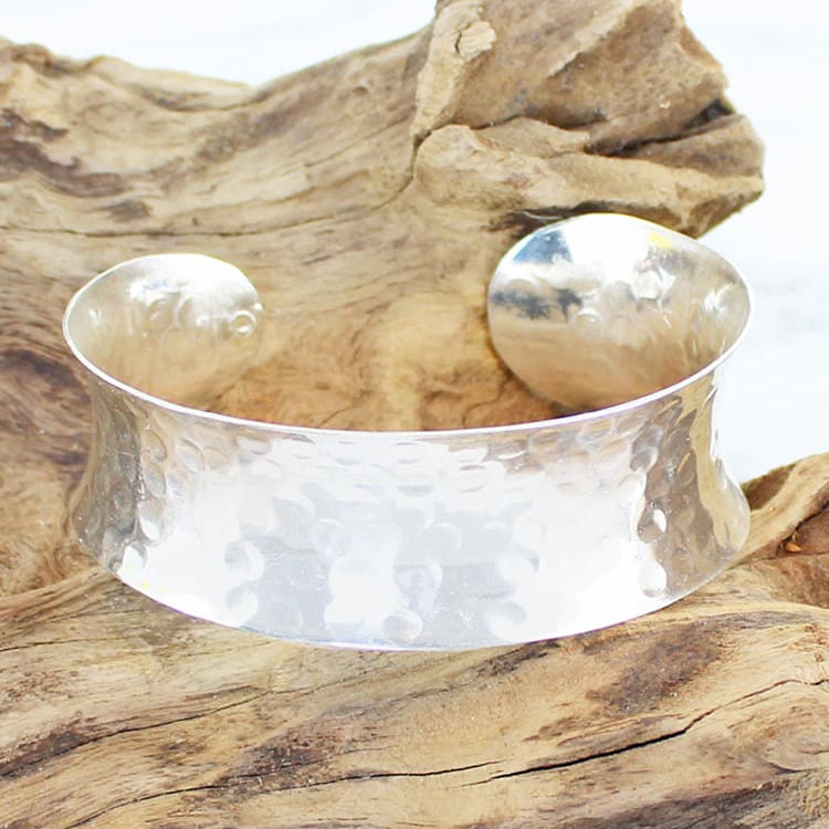 Silver Beaten Cuff