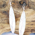Folded Beaten Oval Earrings