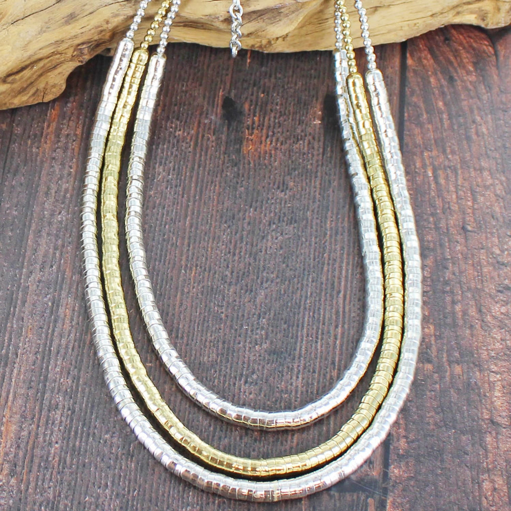 Three Strand Snake Necklace