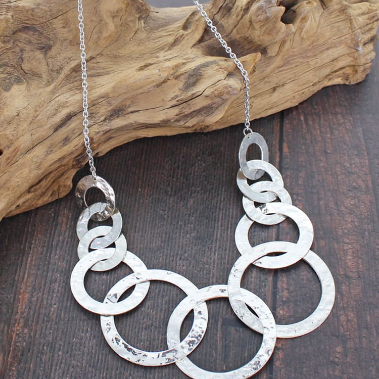 Beaten Ring Necklace