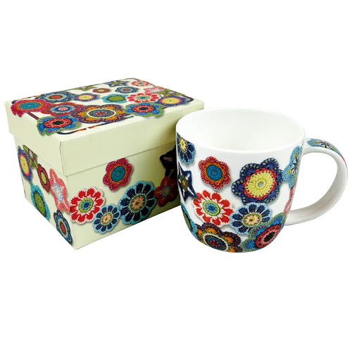 Crochet Motif Mug With Gift Box