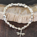 Nugget Bracelet with Dragonfly Charm