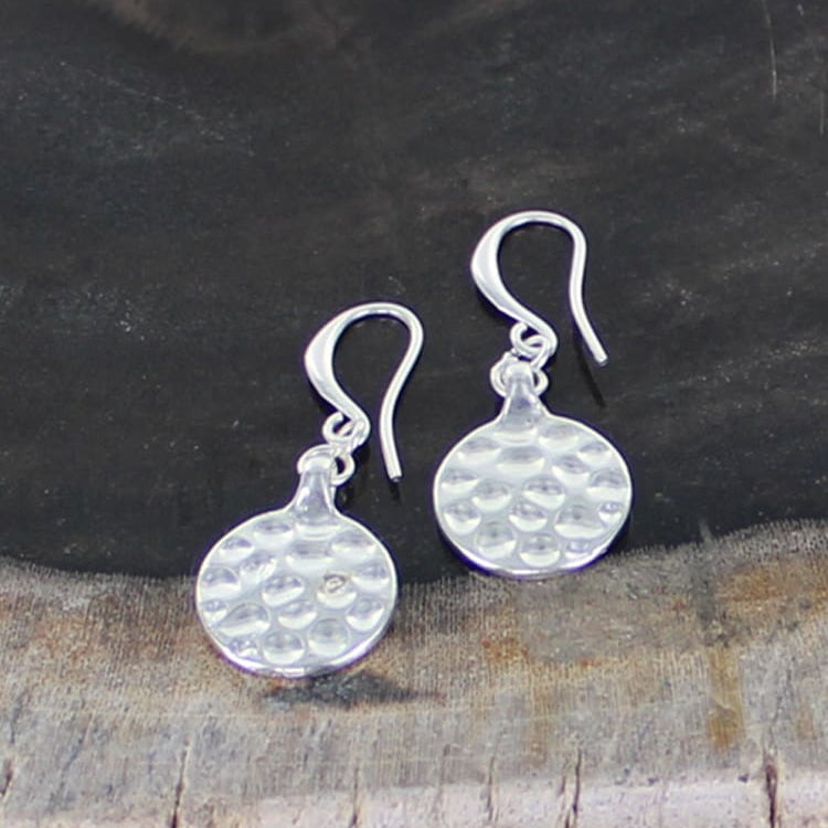 Hammered Disc Earrings