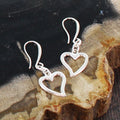 Open Heart Charm Earrings
