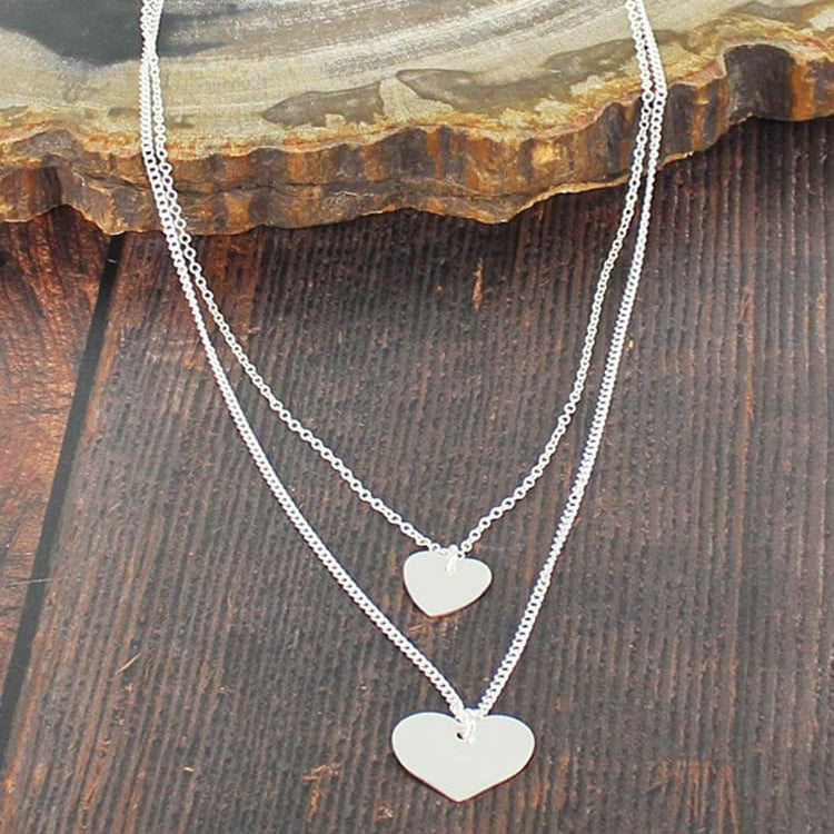 Double Strand Heart Necklace