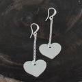Heart Drop Chain Earrings