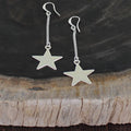 Star Drop Chain Earrings