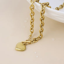 Gold Plated Chunky Heart Necklace