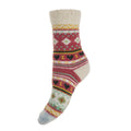 Pink Nordic patterned socks