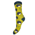 Mustard hedgehog bamboo socks