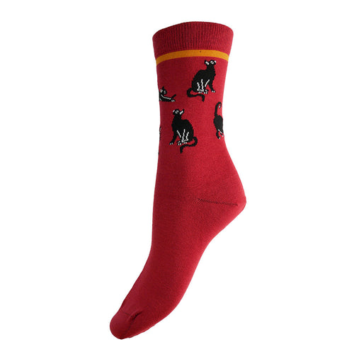 Black cats bamboo socks