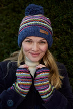 Denver Stripe Bobble Beanie
