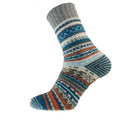 Men's blue, grey and orange Nordic socks