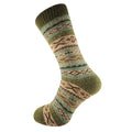 Men's green Fair Isle crew socks