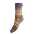 Colorful striped sock on a white background