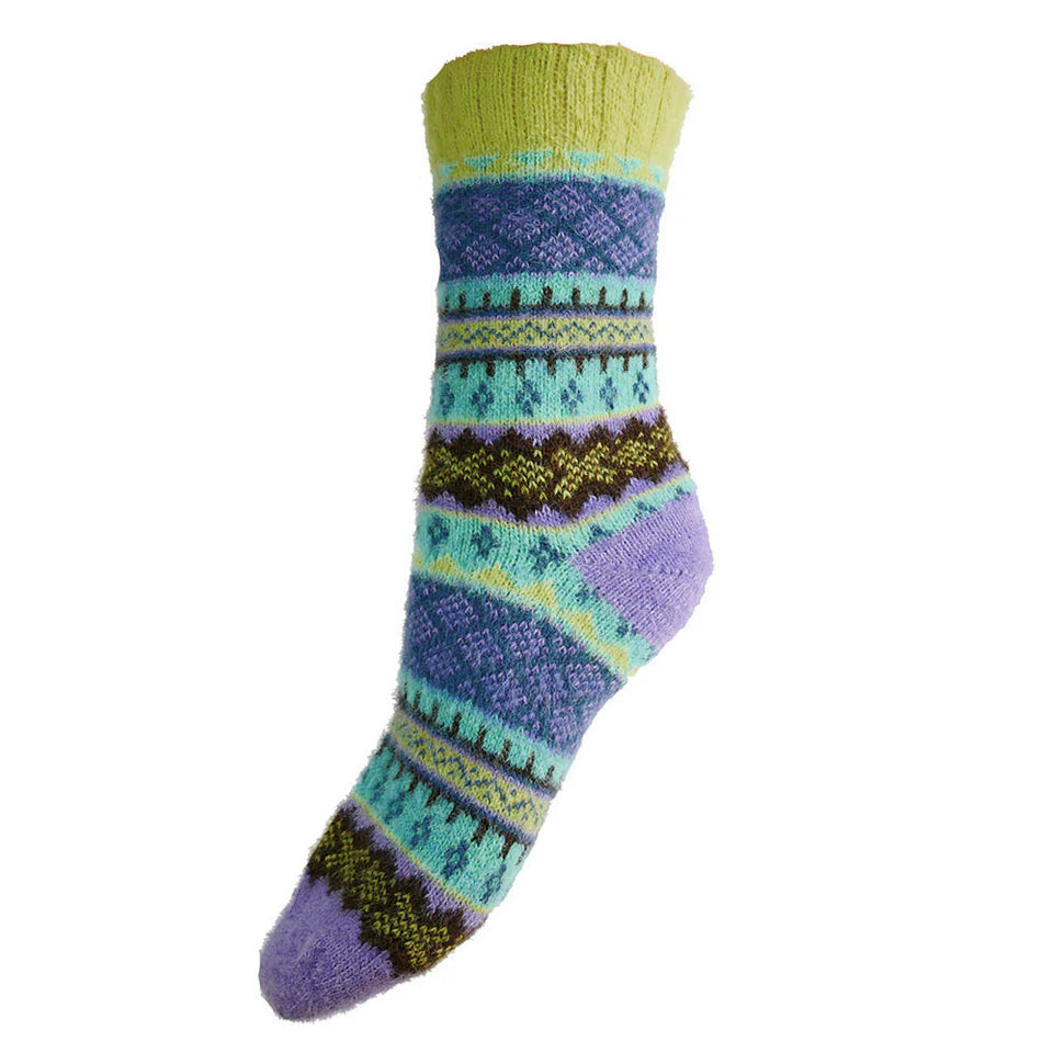 Yellow top woollen sock