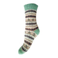 Cream & Green Wool Socks