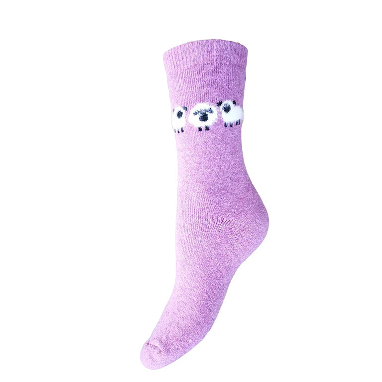 Pink Fluffy Sheep Socks